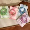 3-piece set ~ Candy-colored bow tie hair band, sweet and versatile, rubber band women's hair tie, high-end style hair band leather cover details Picture